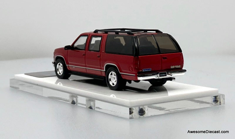 GMC Suburban GMT400 SUV, Metallic Red 1:64 Diecast Model Car by Bliss