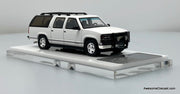 GMC Suburban GMT400 SUV, White 1:64 Diecast Model Car by Bliss