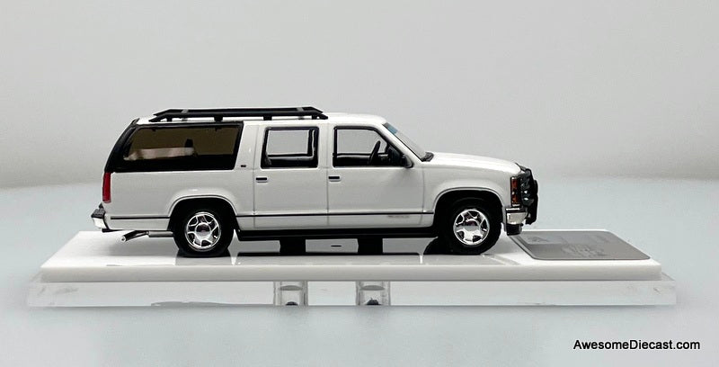 GMC Suburban GMT400 SUV, White 1:64 Diecast Model Car by Bliss