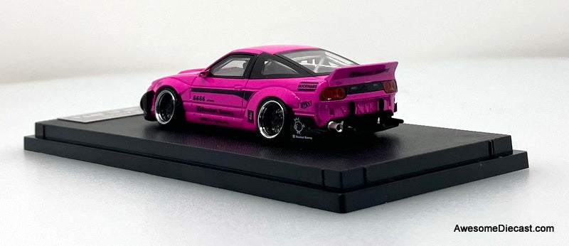 Nissan 180SX Rocket Bunny, Rose Red 1:64 Diecast Model Car by Micro Turbo