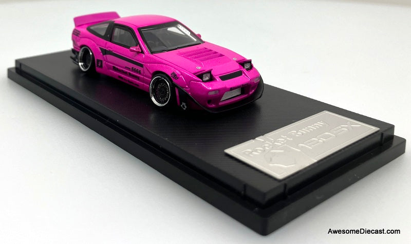 Nissan 180SX Rocket Bunny, Rose Red 1:64 Diecast Model Car by Micro Turbo