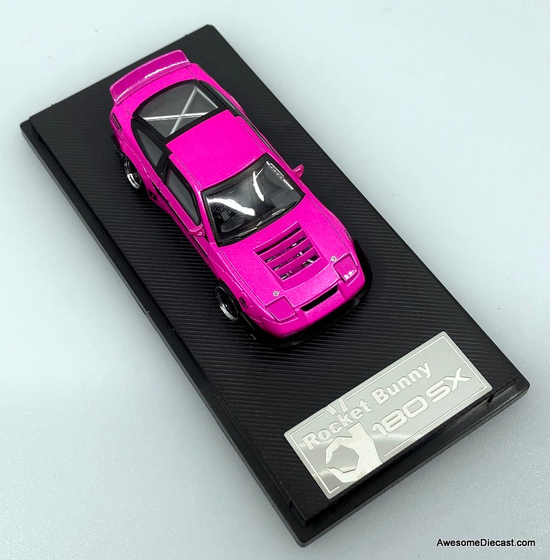 Nissan 180SX Rocket Bunny, Rose Red 1:64 Diecast Model Car by