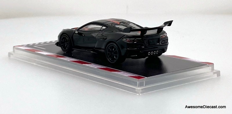 Chevrolet Corvette C8 ZR1, Black 1:64 Diecast Model Car by Fine Works64