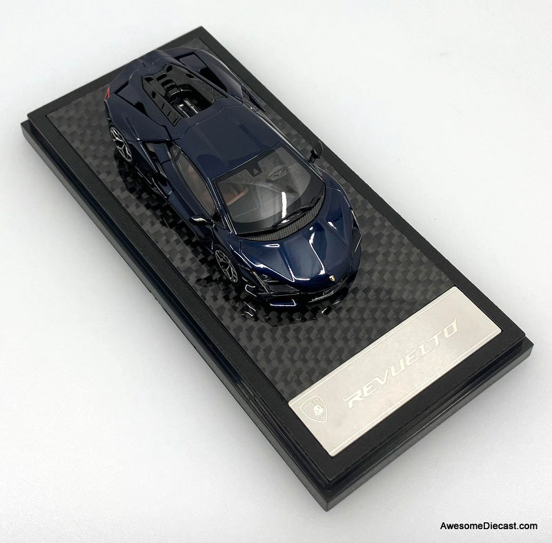Lamborghini Revuelto, Aurora Blue 1:64 Diecast Model Car by LCD Models