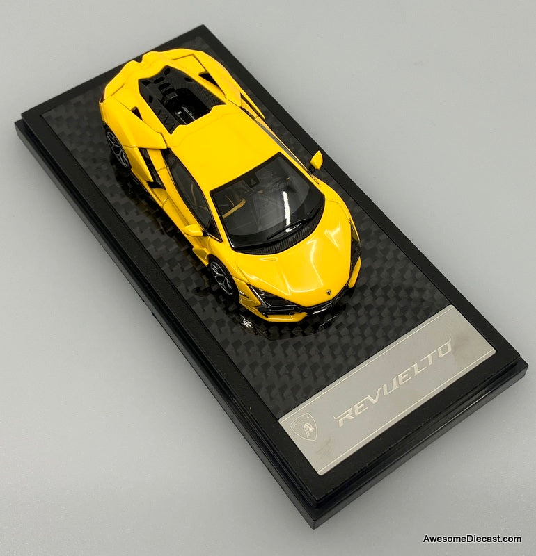 Lamborghini Revuelto, Yellow 1:64 Diecast Model Car by LCD Models