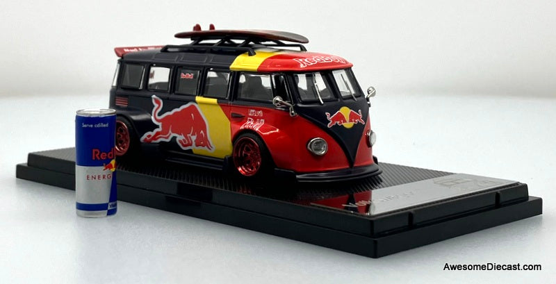 Volkswagen T1 Lowrider: Red Bull Livery 1:64 Diecast Model Van by Liberty64