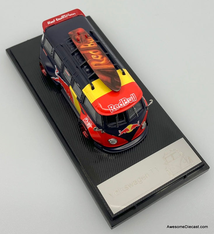 Volkswagen T1 Lowrider: Red Bull Livery 1:64 Diecast Model Van by Liberty64