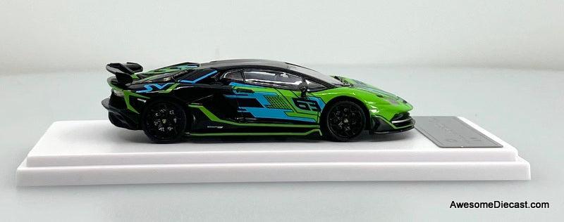 Lamborghini Aventador SVJ 63, Green/Black 1:64 Diecast Model Car by Maxwell