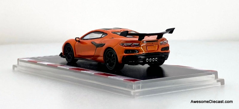 Chevrolet Corvette C8 ZR1, Flame Orange 1:64 Diecast Model Car by Fine Works64
