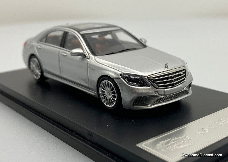 Mercedes Benz S65 AMG V12, Silver 1:64 Diecast Model Car by King Model