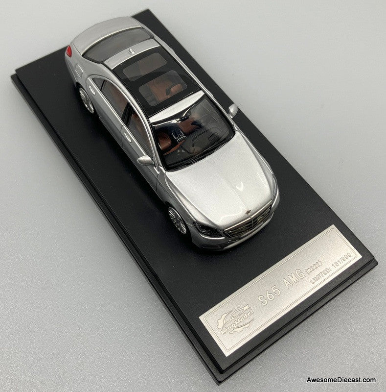 Mercedes Benz S65 AMG V12, Silver 1:64 Diecast Model Car by King Model