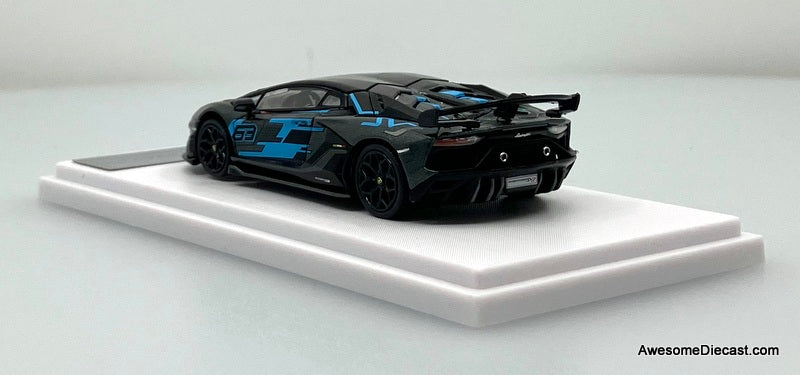 Lamborghini Aventador SVJ 63, Blue/Gray 1:64 Diecast Model Car by Maxwell