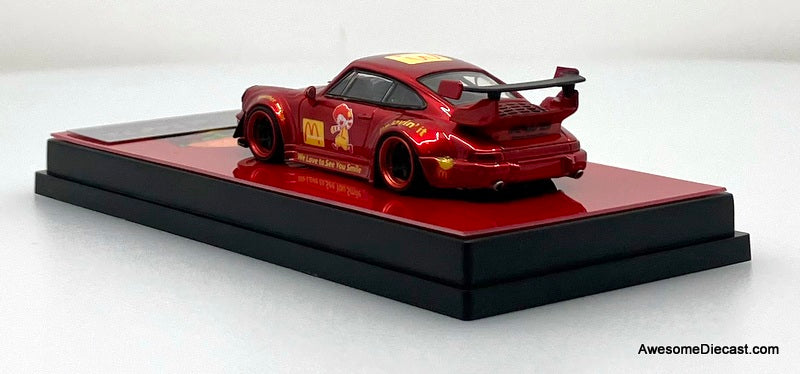 Porsche 964 RWB, Metallic Red McDonalds 1:64 Diecast Model Car by Decode