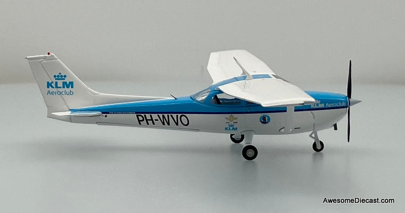 Cessna 172 Skyhawk: KLM Aeroclub (Reg #PH-WVO) 1:72 Diecast Model Plane by Gemini
