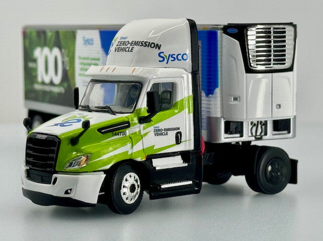 DCP by FG 1:64 Freightliner eCascadia Electric Tractor w/Refrigerated Trailer: Sysco Zero Emission Vehicle