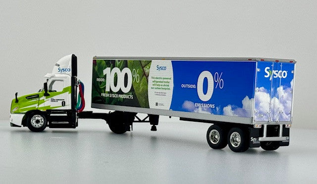 DCP by FG 1:64 Freightliner eCascadia Electric Tractor w/Refrigerated Trailer: Sysco Zero Emission Vehicle
