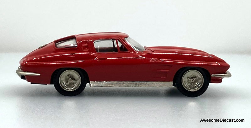 1963 Chevrolet Corvette Stingray Coupe, Red 1:43 White Metal Model Car by Brooklin Models