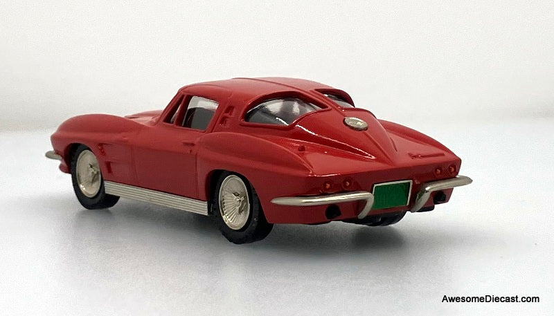 1963 Chevrolet Corvette Stingray Coupe, Red 1:43 White Metal Model Car by Brooklin Models