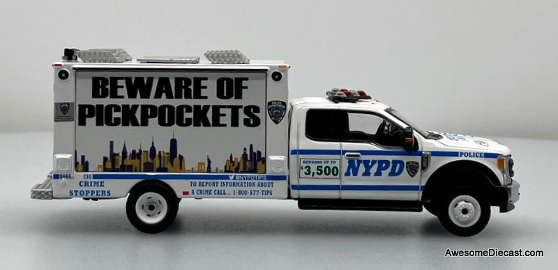 Ford F-550 Truck New York Police Promotional Truck w/Working Light 1:64 Diecast Model Truck by 596 Model
