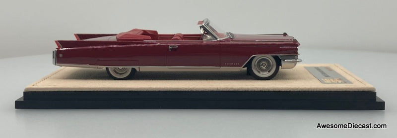 1963 Cadillac Eldorado Biarritz Convertible, Matador Red Metallic 1:43 Resin Cast Model Car by Stamp Models