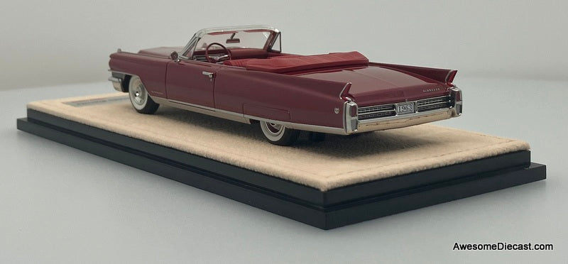1963 Cadillac Eldorado Biarritz Convertible, Matador Red Metallic 1:43 Resin Cast Model Car by Stamp Models
