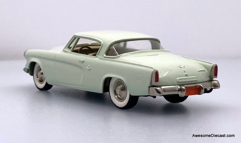 1953 Studebaker Commander Starliner Coupe, Light Green 1:43 White Metal Model Car by Brooklin Models