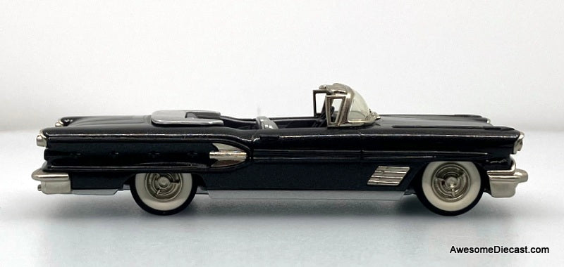 1958 Pontiac Bonneville Convertible, Metallic Gray 1:43 White Metal Model Car by The Brooklin Collection