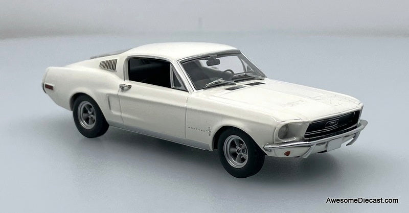 1968 Ford Mustang 2+2 Fastback, White 1:43 Diecast Model Car by Minichamps