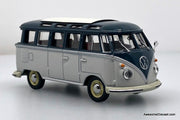 1961 Volkswagen Samba Bus, Blue/White 1:43 Diecast Model Car by Minichamps