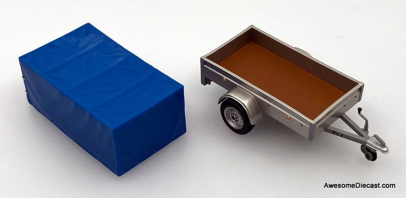 RARE!! Single Axle Trailer 1:43 Diecast Model Trailer by Minichamps