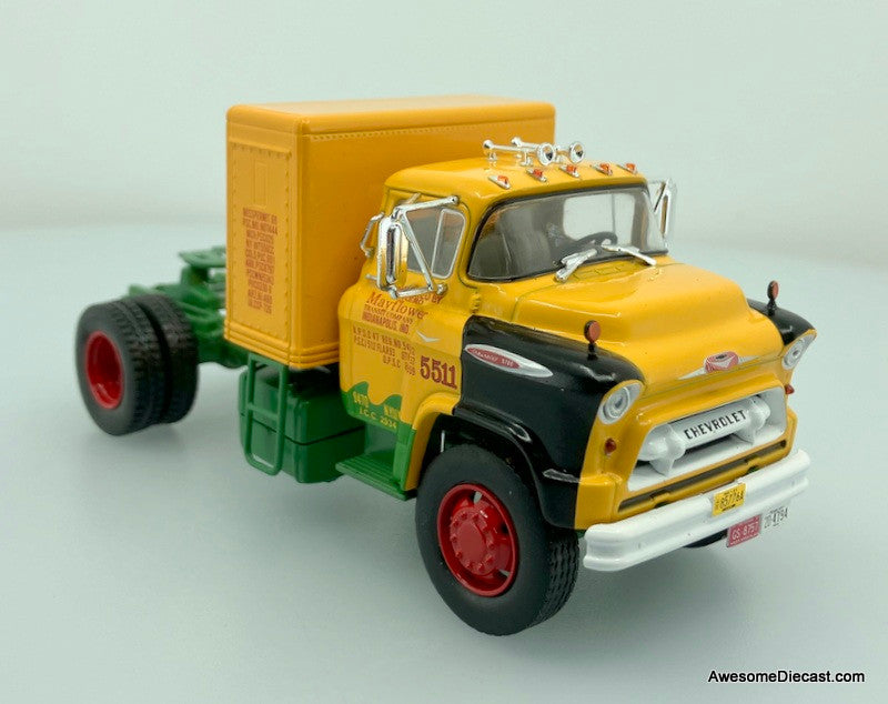 Altaya 1:43 1956 Chevrolet 9100 LCF Sleeper w/Moving Trailer: Mayflower Movers