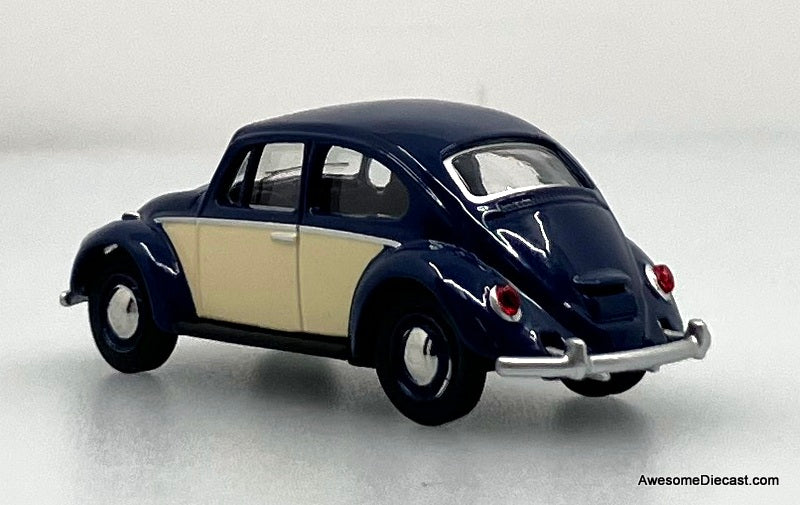 Volkswagen Beetle, Blue/White 1:64 Diecast Model Car by Schuco