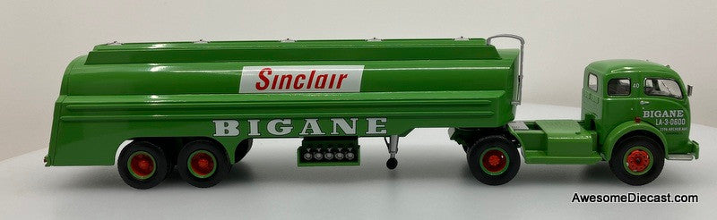1950 White 3000 Day Cab w/Tanker Trailer: Sinclair Fuel 1:43 Diecast/ABS Plastic Model Truck by Altaya