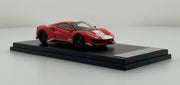 Ferrari 488 Pista, Red/White 1:64 Diecast Model Car by Ichiban Model