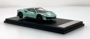 Ferrari 488 Pista, Metallic Green 1:64 Diecast Model Car by Ichiban Model