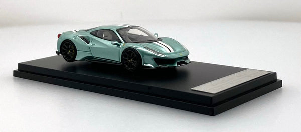 Ferrari 488 Pista, Metallic Green 1:64 Diecast Model Car by