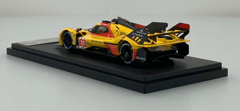 Ferrari 499P Endurance Racing Hypercar, #83, Yellow 24 Hrs Le Mans 1:64 Diecast Model Car by HKM