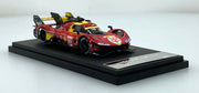 Ferrari 499P Endurance Racing Hypercar, #50, Red 24 Hrs Le Mans 1:64 Diecast Model Car by HKM