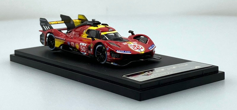 Ferrari 499P Endurance Racing Hypercar, #50, Red 24 Hrs Le Mans 1:64 Diecast Model Car by HKM