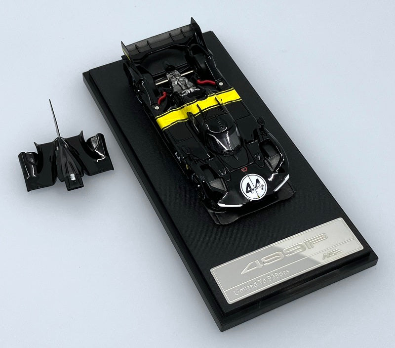 Ferrari 499P Endurance Racing Hypercar, #44, Black 24 Hrs Le Mans 1:64 Diecast Model Car by HKM