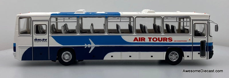 Ikarus 250.59: Malev Air Tours Airport Shuttle Bus 1:43 ABS Plastic Model Bus by Premium ClassiXXs