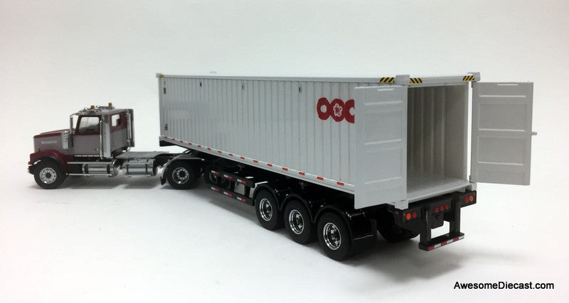 Diecast Masters 1:50 Western Star 4900SF  Day Cab Tridem Tractor w/40' Dry Goods Sea Container