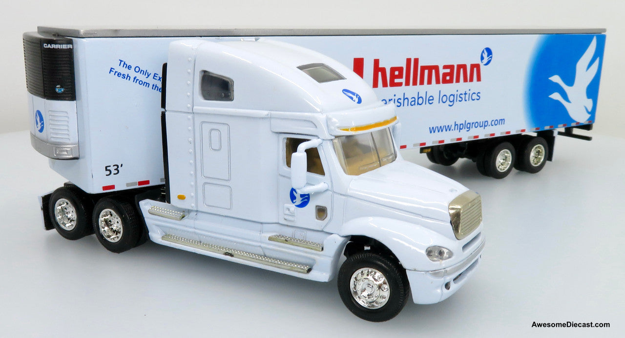 Only One! DG Productions 1:64 Freightliner Columbia Sleeper Cab w/ 53' Refrigerated Trailer: Hellmann Perishable Logistics (HPL)