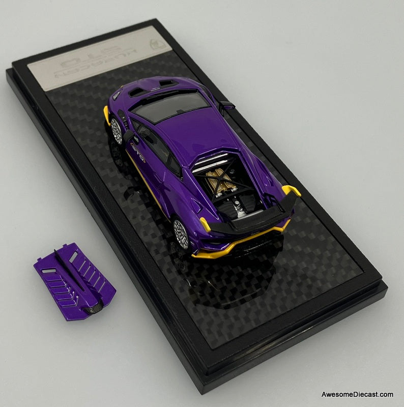 Lamborghini Huracan STO, Purple 1:64 Diecast Model Car by LCD Models