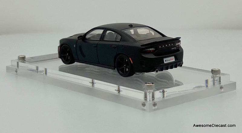Dodge Charger SRT Hellcat, Matte Black 1:64 Diecast Model Car by Phantom Knight