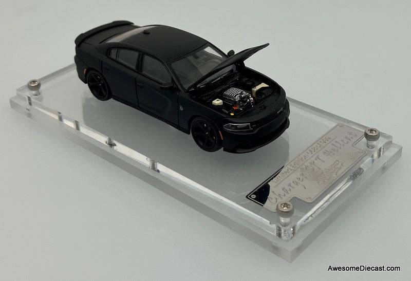 Dodge Charger SRT Hellcat, Matte Black 1:64 Diecast Model Car by Phantom Knight
