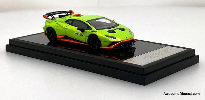 Lamborghini Huracan STO, Metallic Green 1:64 Diecast Model Car by LCD Models