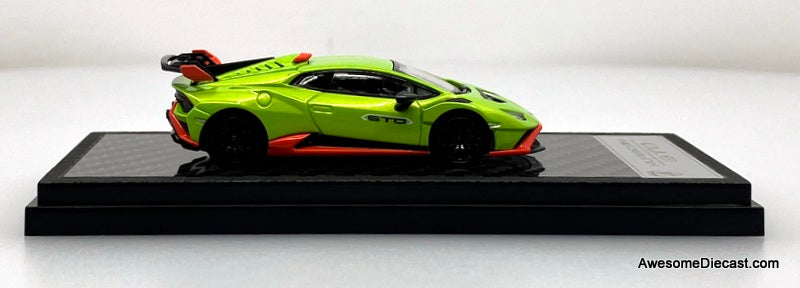 Lamborghini Huracan STO, Metallic Green 1:64 Diecast Model Car by LCD Models