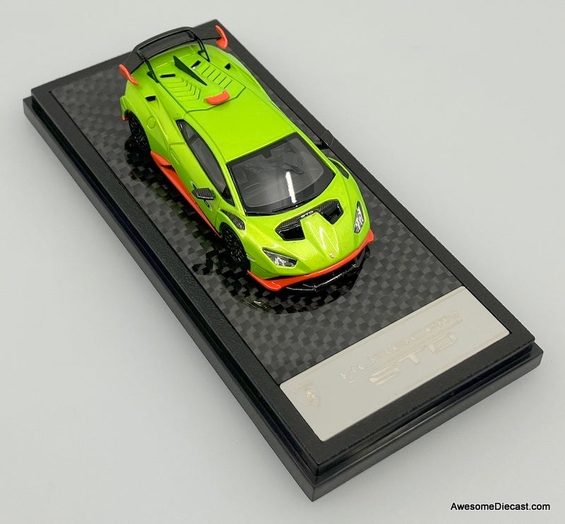 Lamborghini Huracan STO, Metallic Green 1:64 Diecast Model Car by LCD Models