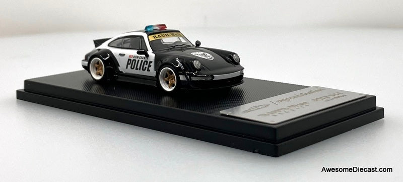 Porsche 964 RWB Police Livery 1:64 Diecast Model Car by My Model Collect